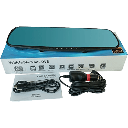 Espejo Retrovisor Con Cámara Frontal Blackbox Dvr 1080p®