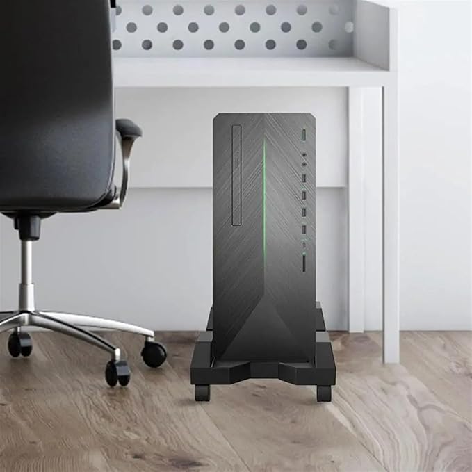 Soporte Para CPU Con Ruedas Base Ajustable Color Negro®
