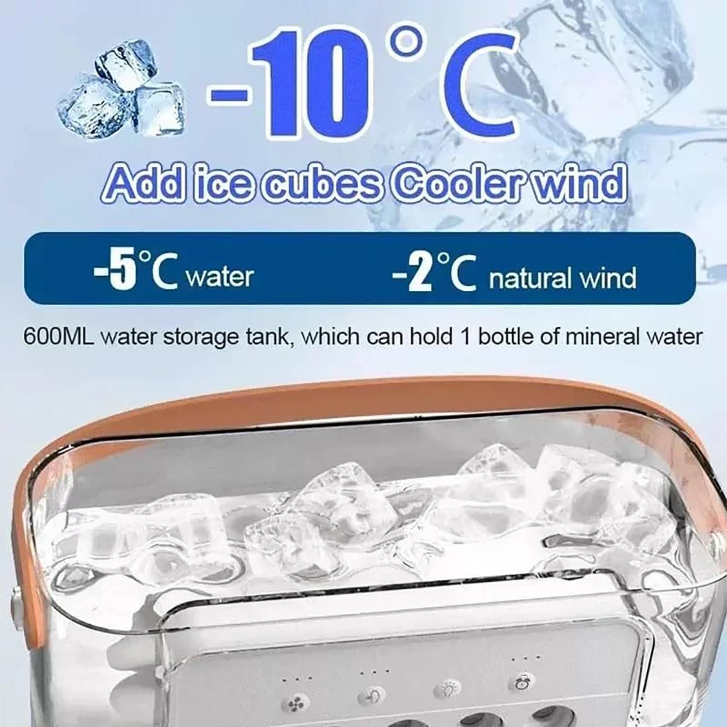 Ventilador Portatil Mini 3en1 Aire Frio Y Humidificador Led®