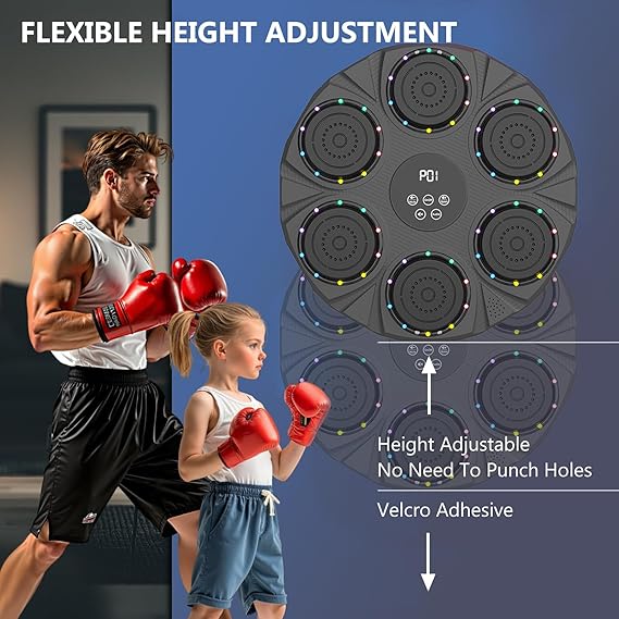 Entrenador De Boxeo De Pared 6 Objetivos Música Bluetooth®