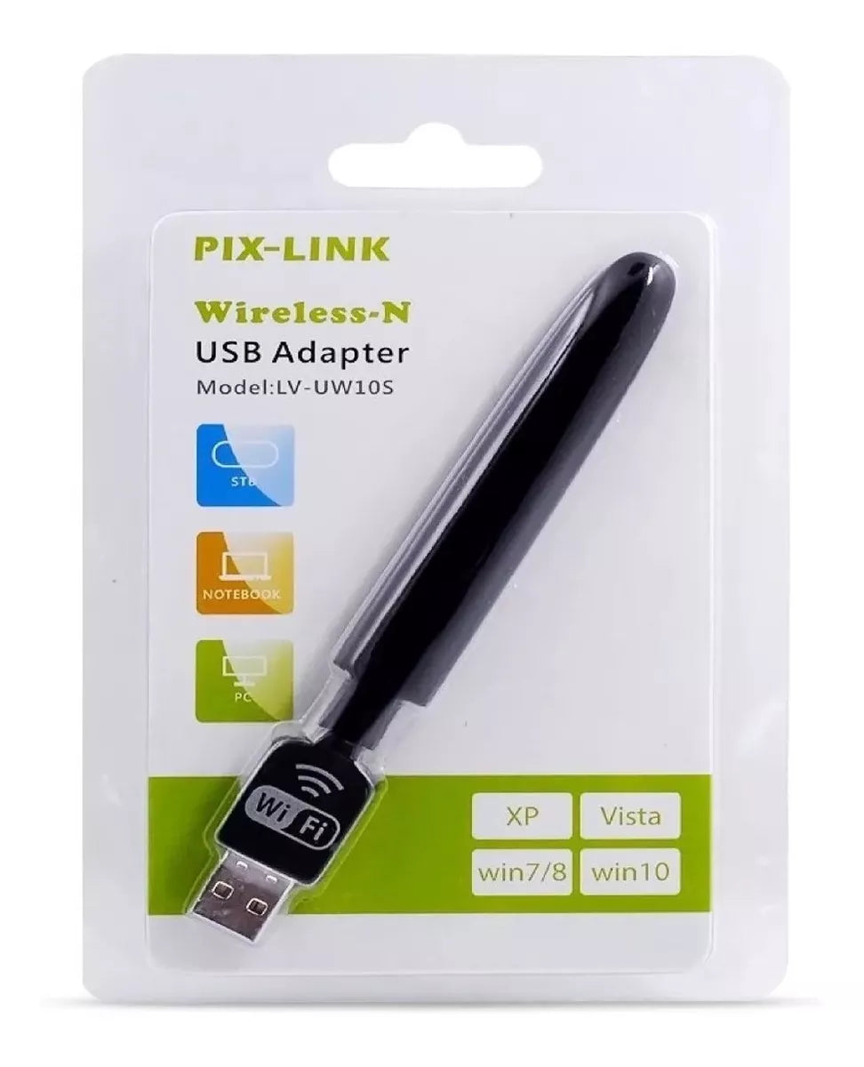 Adaptador Wifi Usb Pix-link Con Antena
