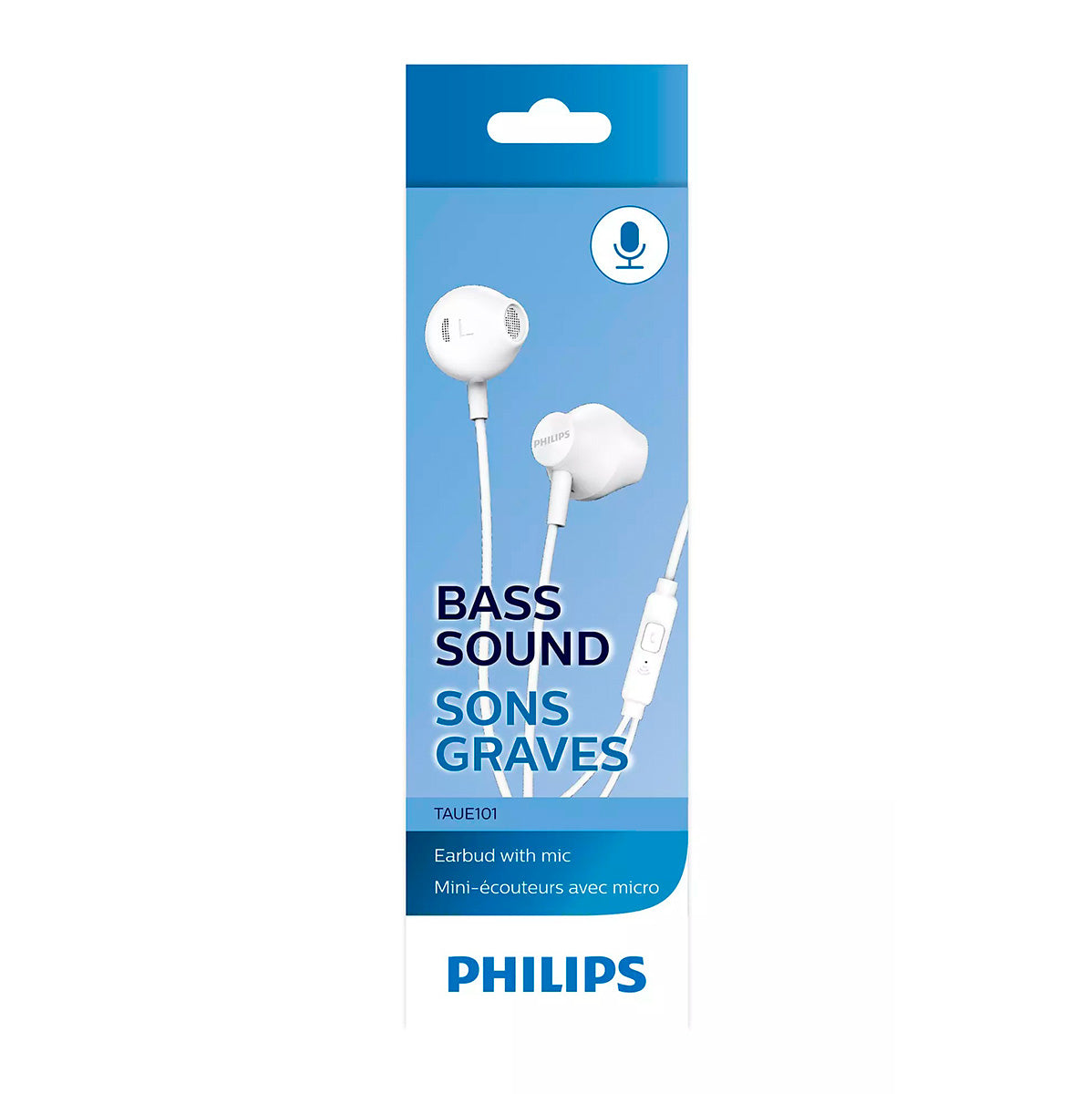 Auriculares Con Microfono Philips Taue101 Aux 1.2m Blanco®