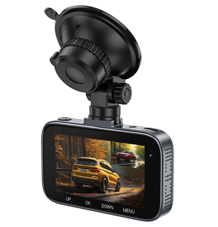 Cámara Hoco Para Auto 1080p Reversa Y Grabadora Doble Canal®