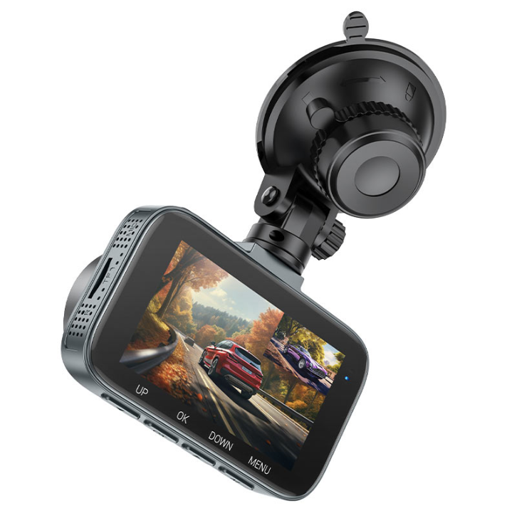 Cámara Hoco Para Auto 1080p Reversa Y Grabadora Doble Canal®
