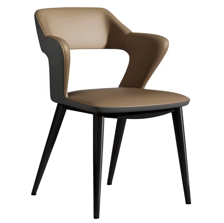Silla De Comedor Recepción Tapizada 4 Patas Calidad Premium marrón®