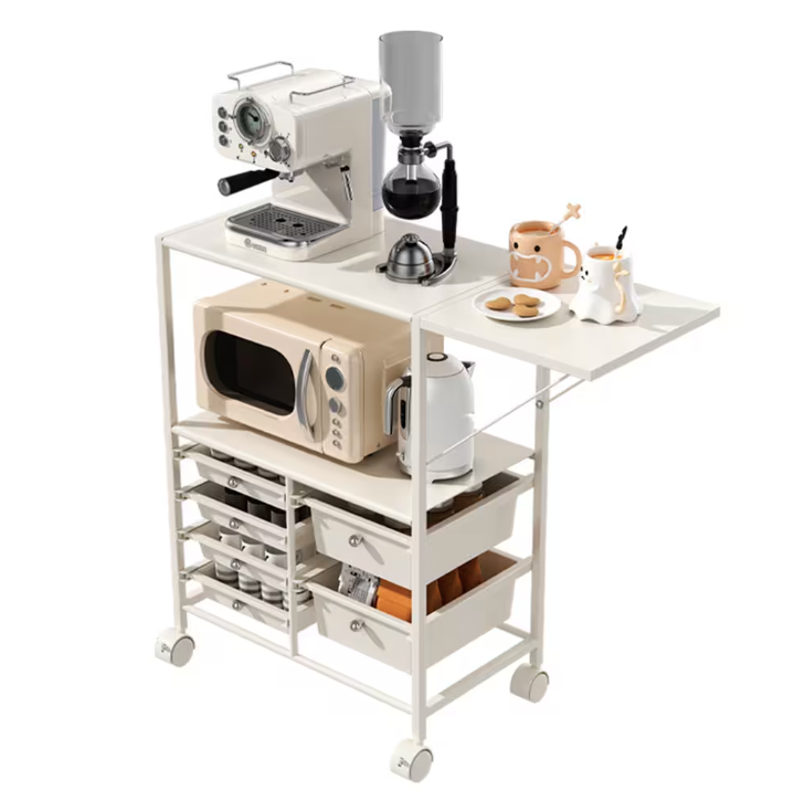 Organizador Cocina Extensible Con Ruedas 6 canastos Acero®