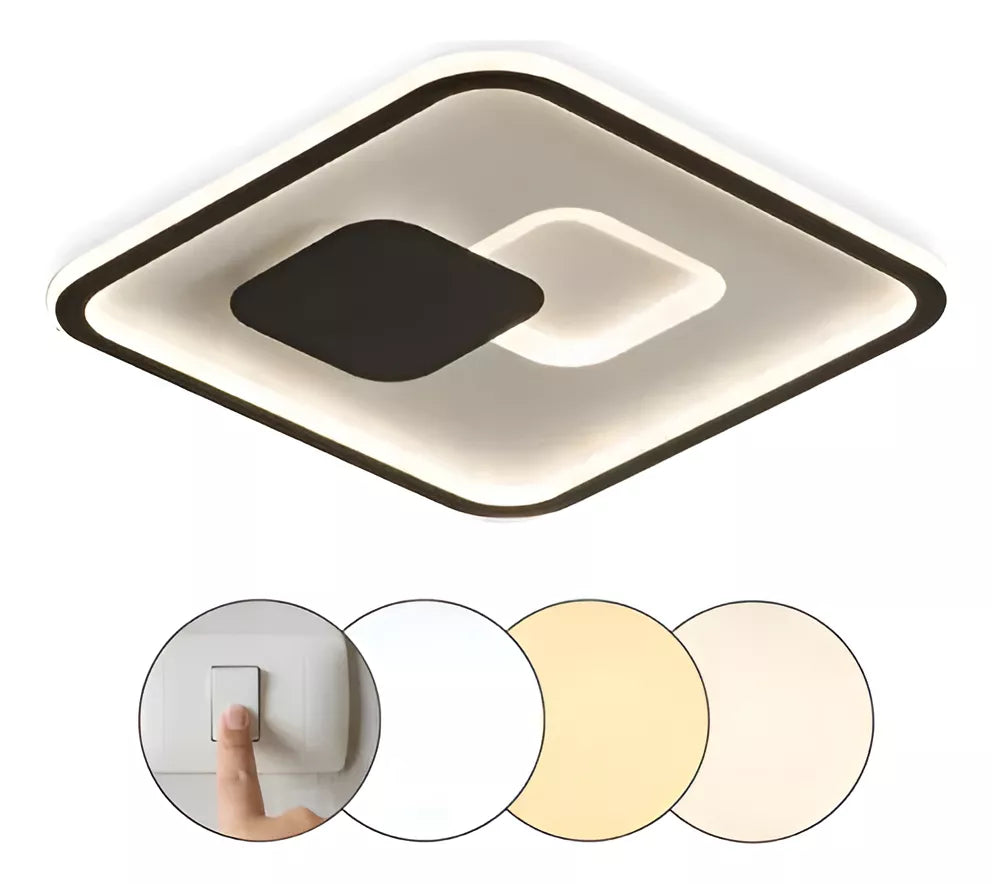 Plafón Led Cuadrado 72w 46x46cm Luz Mixta 4.000k Para Techo®