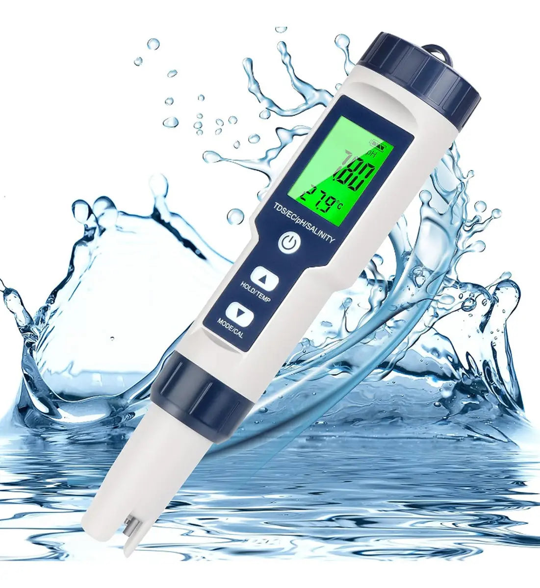 Medidor digital profesional de calidad del agua 5 en 1 PH®