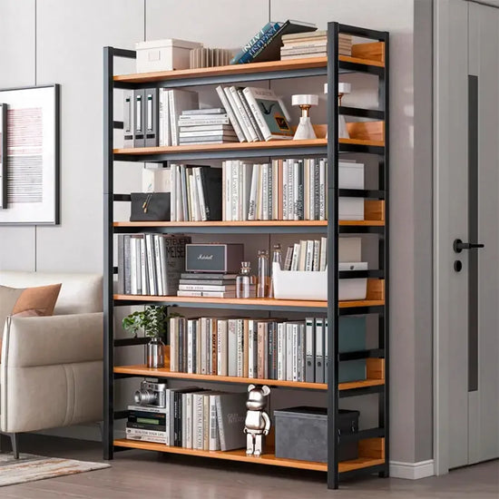 Estantería De Metal Y Mdf, Con 6 Estantes Para Almacenaje®