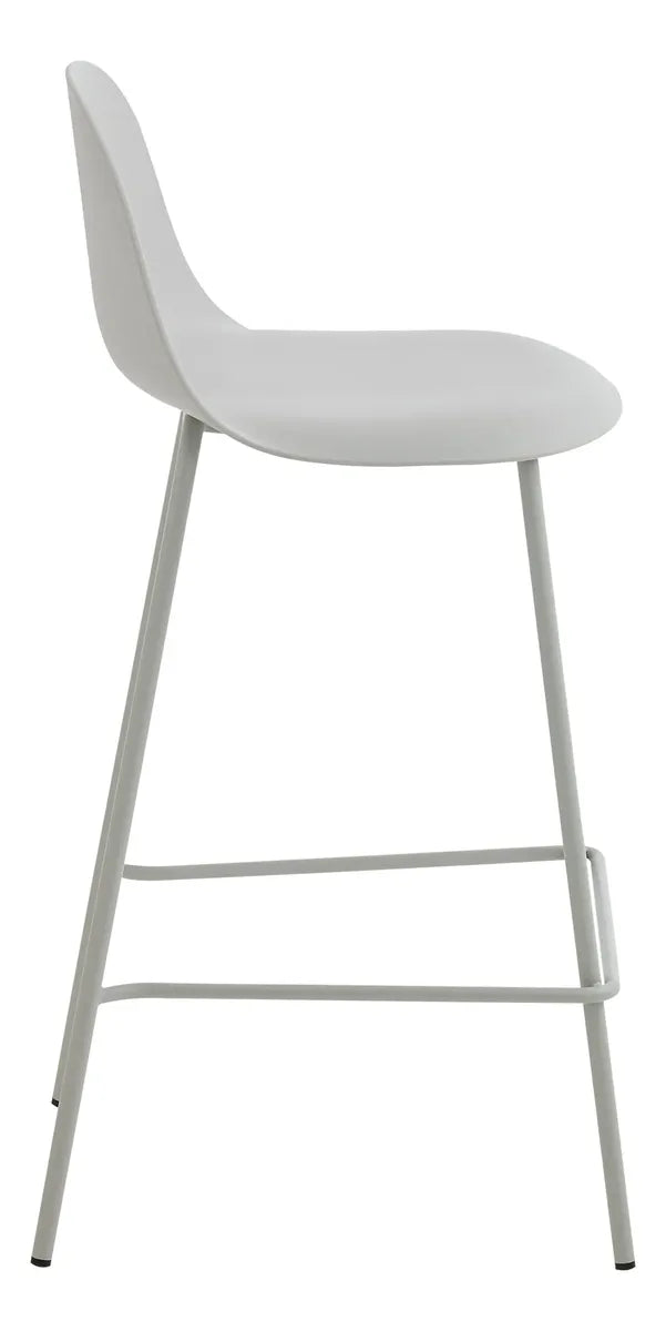 Taburete Minimalista Polipropileno/hierro Blanco Mate Premium®