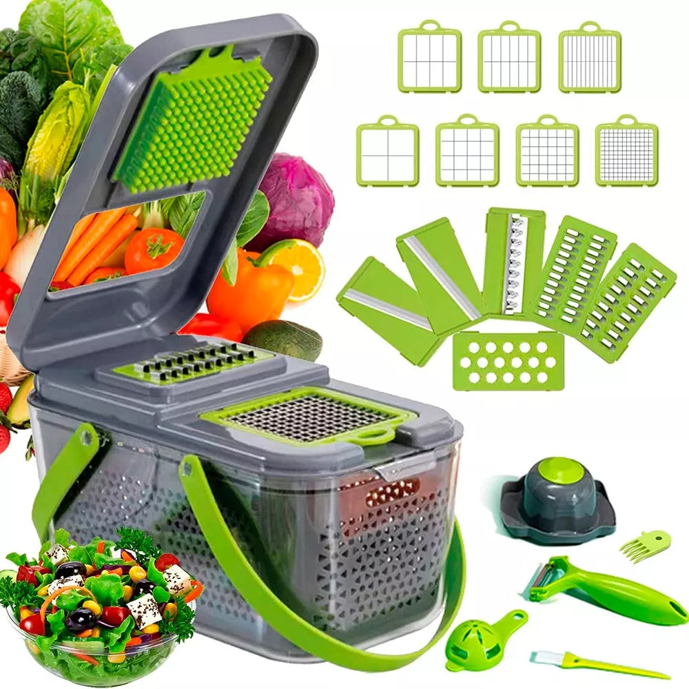 Multi Picador Rebanador Profesional 22 En 1 Veggie Slicer Ch