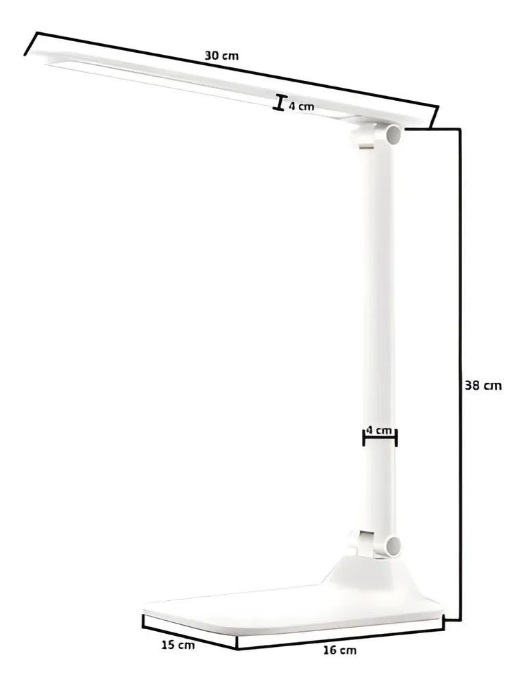 Lampara Luz Led Escritorio Mesa Táctil Plegable 3 Modos®