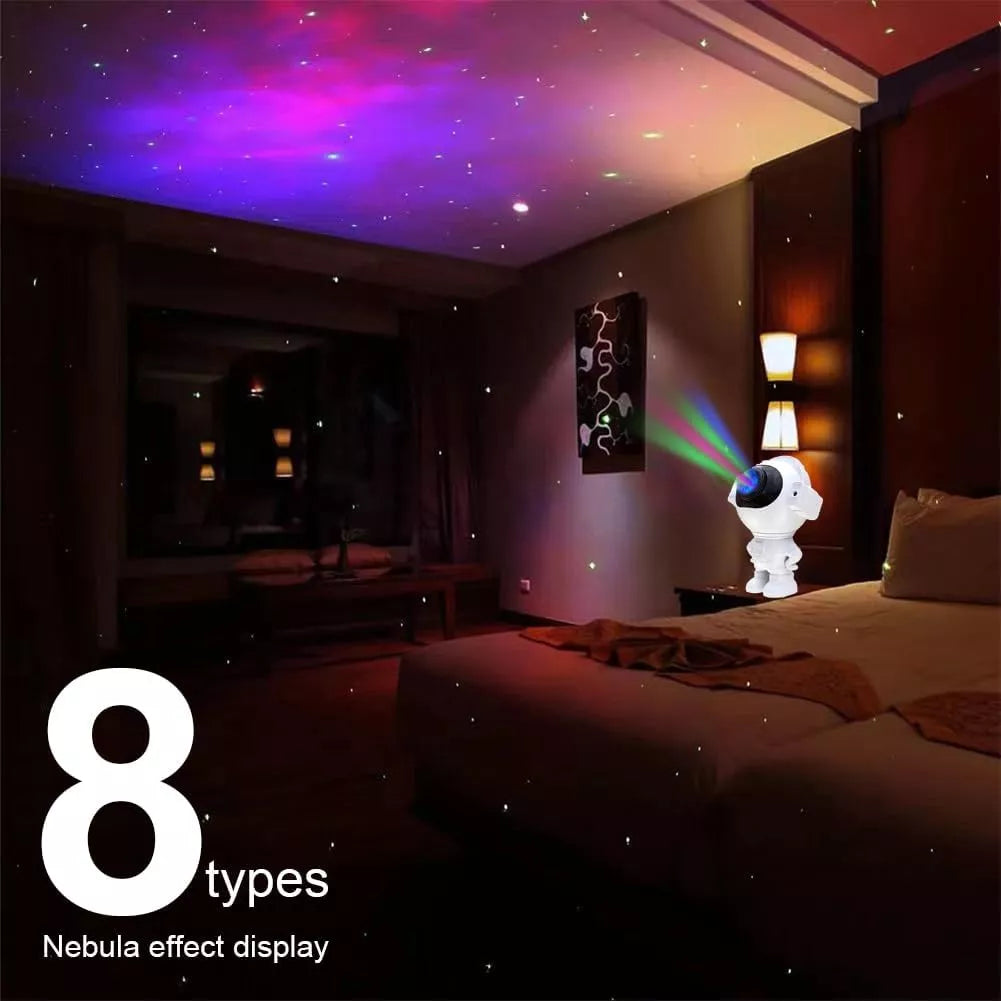 Lampara Parlante Astronauta Proyector De Noche Galaxia Bt®