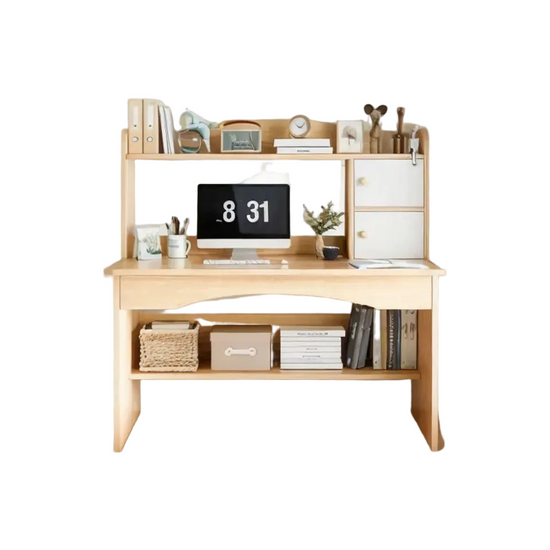Escritorio Madera Clásico 2 Cajones 2 Estantes 100x48x120cm®