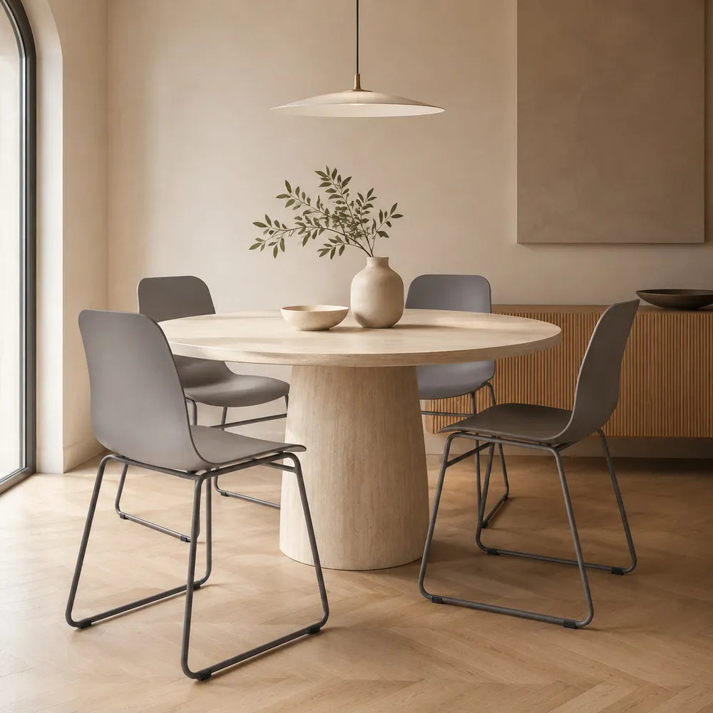 Silla Moderna De Polipropileno/base Metal Grafito Premium®