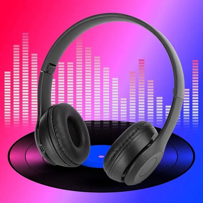 Auricular Vincha Inalámbrico P47 Bluetooth Micro Sd Radio Color Negro®