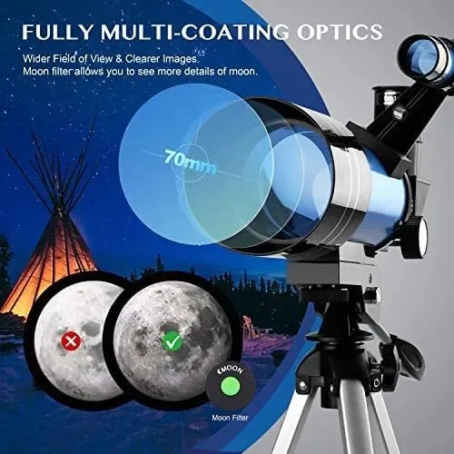 Telescopio 30070 Astronómico Profesional Para Adultos y Niños®
