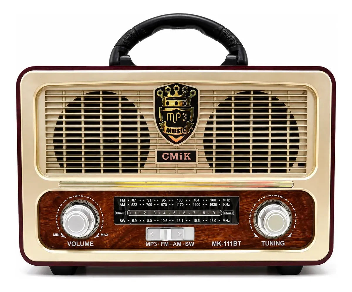 Radio Portatil Estilo Vintage Mk-111bt Fm, Am Y Bluetooth®
