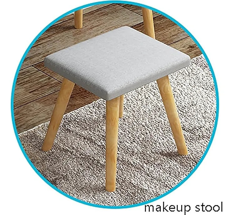 Escritorio Tocador Con Espejo 38cm Y Banquito 80x40x113cm®