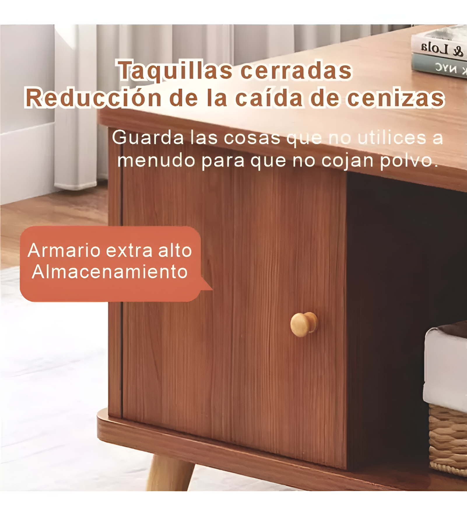 Mesa Ratona 120x60x42cm 2 Cajones Color Claro Caoba Mdf®