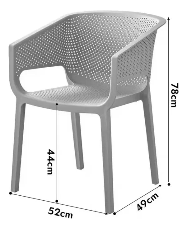 Silla De Exterior Con Respaldo Diseño Apilable Y Resistente®