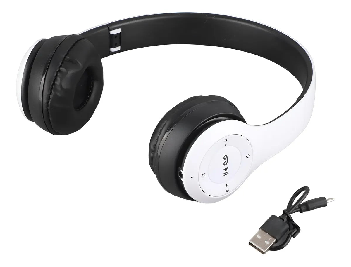 Auricular Vincha Inalámbrico P47 Bluetooth Micro Sd Radio Color Blanco®