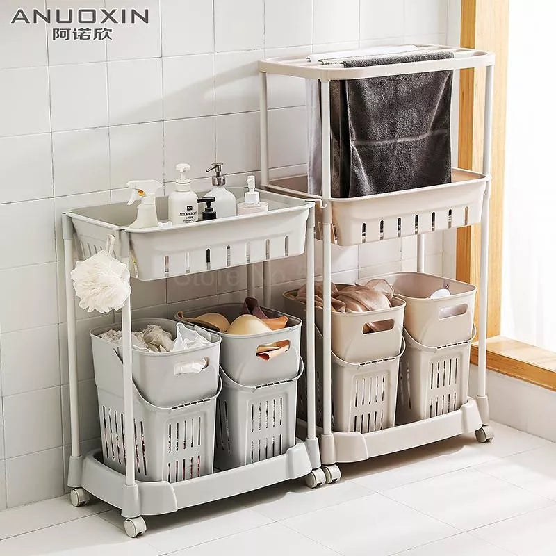 Carro Almacenamiento 3 Niveles Para Baño Con Ruedas®