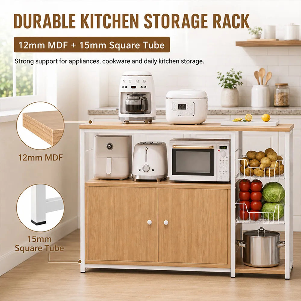 Organizador Multiuso De Cocina Metal/madera Estante Practico®