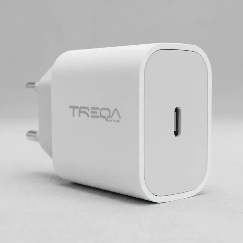 Cargador Treqa Compatible Tipo C 3.0a 100-240v Blanco®