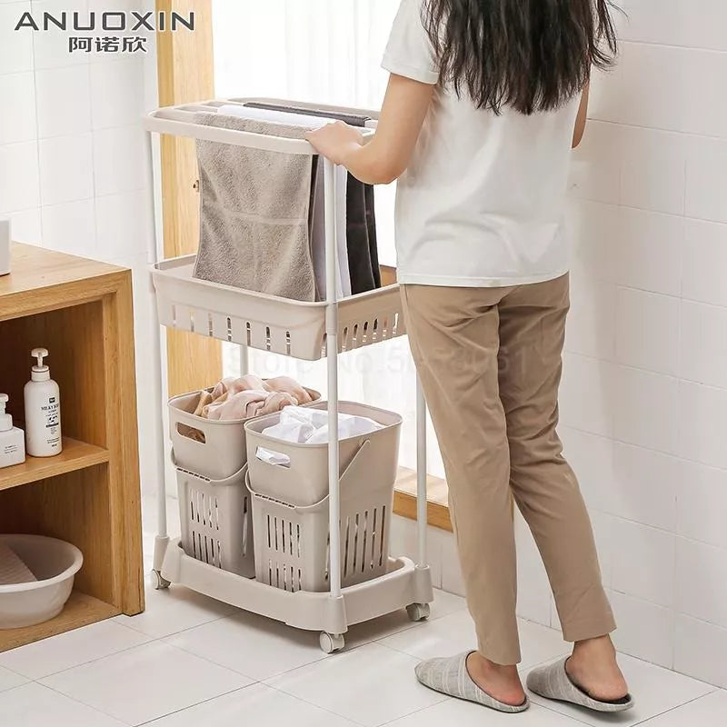 Carro Almacenamiento 3 Niveles Para Baño Con Ruedas®