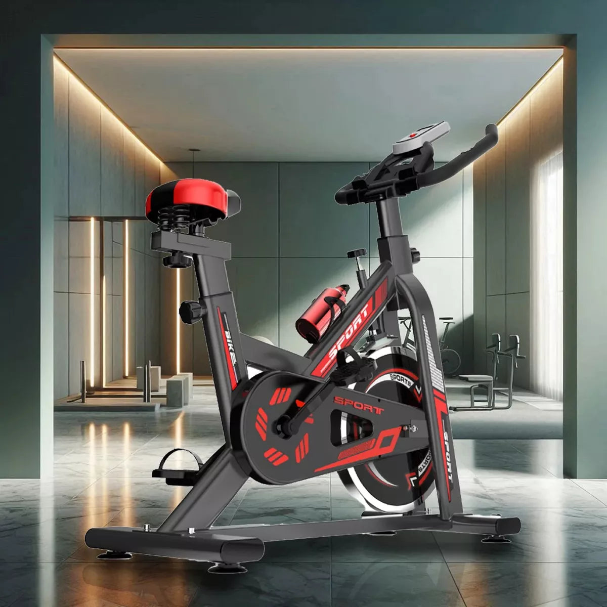 Bicicleta Fija Ergométrica Fitness Spinning Disco 9kg 200kg®