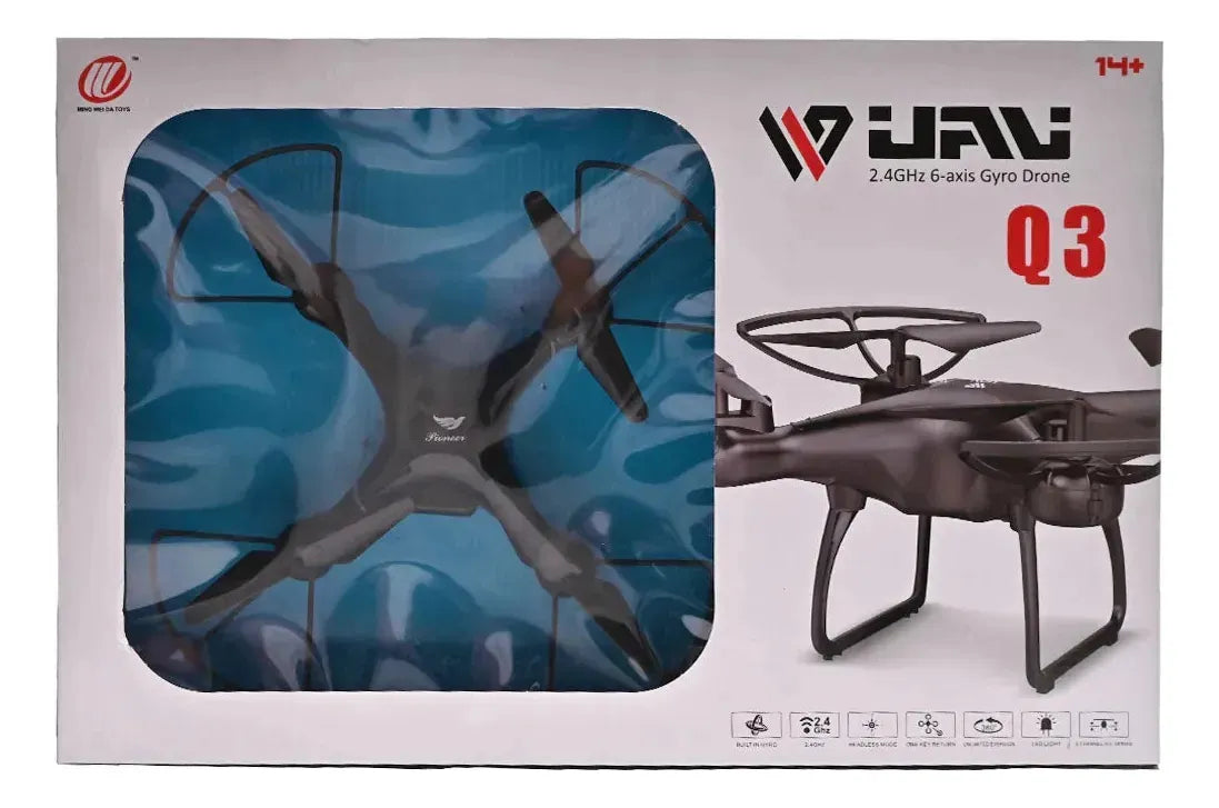 Drone Q3 Giro 360 Con Luz Y Control Remoto 2.4 Ghz Blanco®