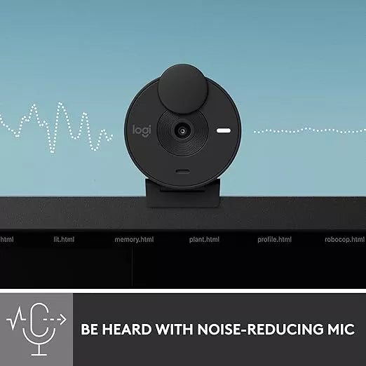 Webcam Logitech Brio 300 Full Hd Micrófono Integrado Negro