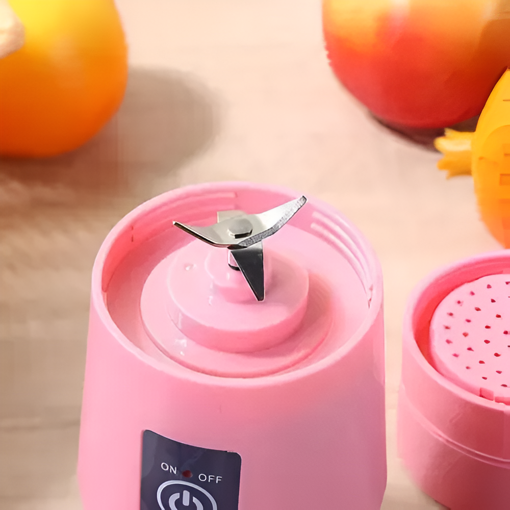Mini Licuadora Portátil De Batido Recargable Usb 380ml Pink®