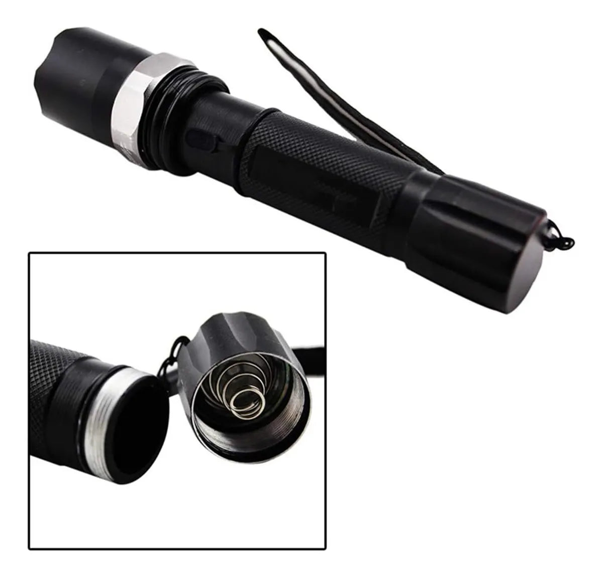Linterna Swat Recargable Negras Practica Para Camping®