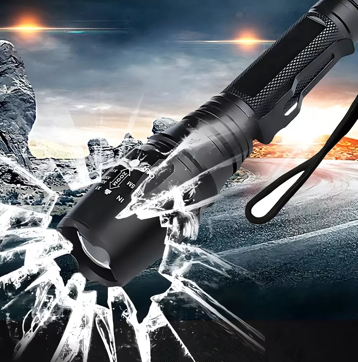 Linterna Táctica Led Wlxy Br-9000, 16500 W, 46000 Lm, Completa Con 2 Baterías De 5200 Mah Y Cargador Bivolt