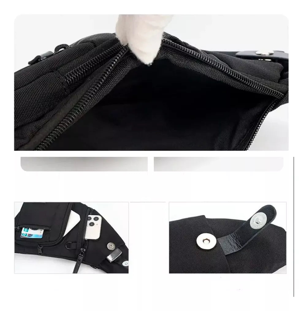 Bolso De Lona Con Porta Botella Y Correa Regulable®