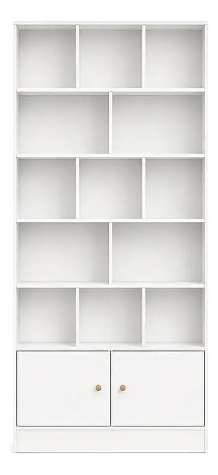 Biblioteca Profesional Moderna 5 niveles 2 puertas blanca