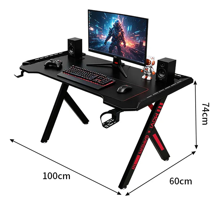 Escritorio Gamer Hierro Y Madera Mdf Profesional Luces Rgb®