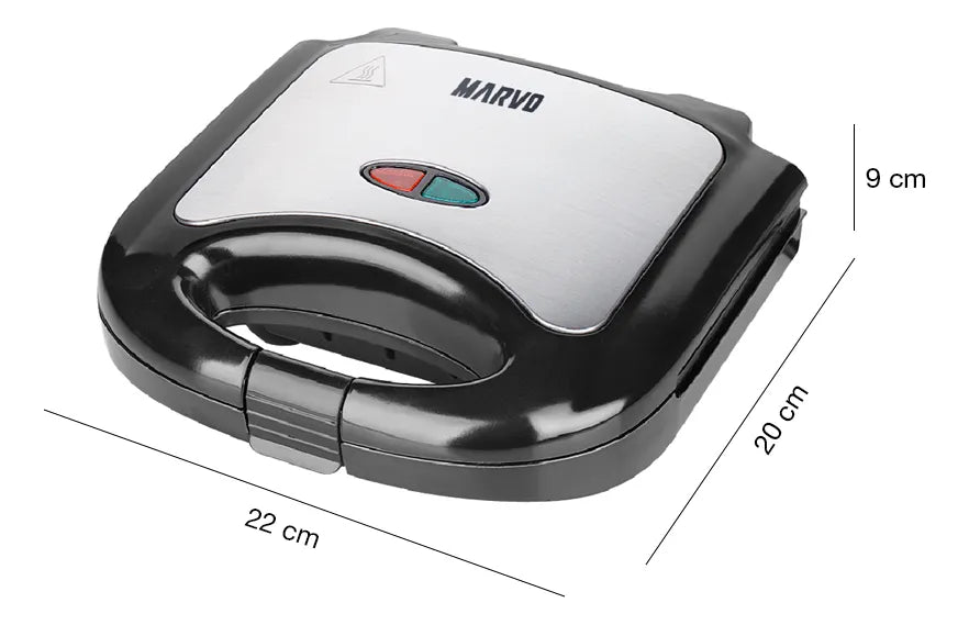 Sandwichera Grill Superficies Antiadhere 750w Marvo Hsm-005®