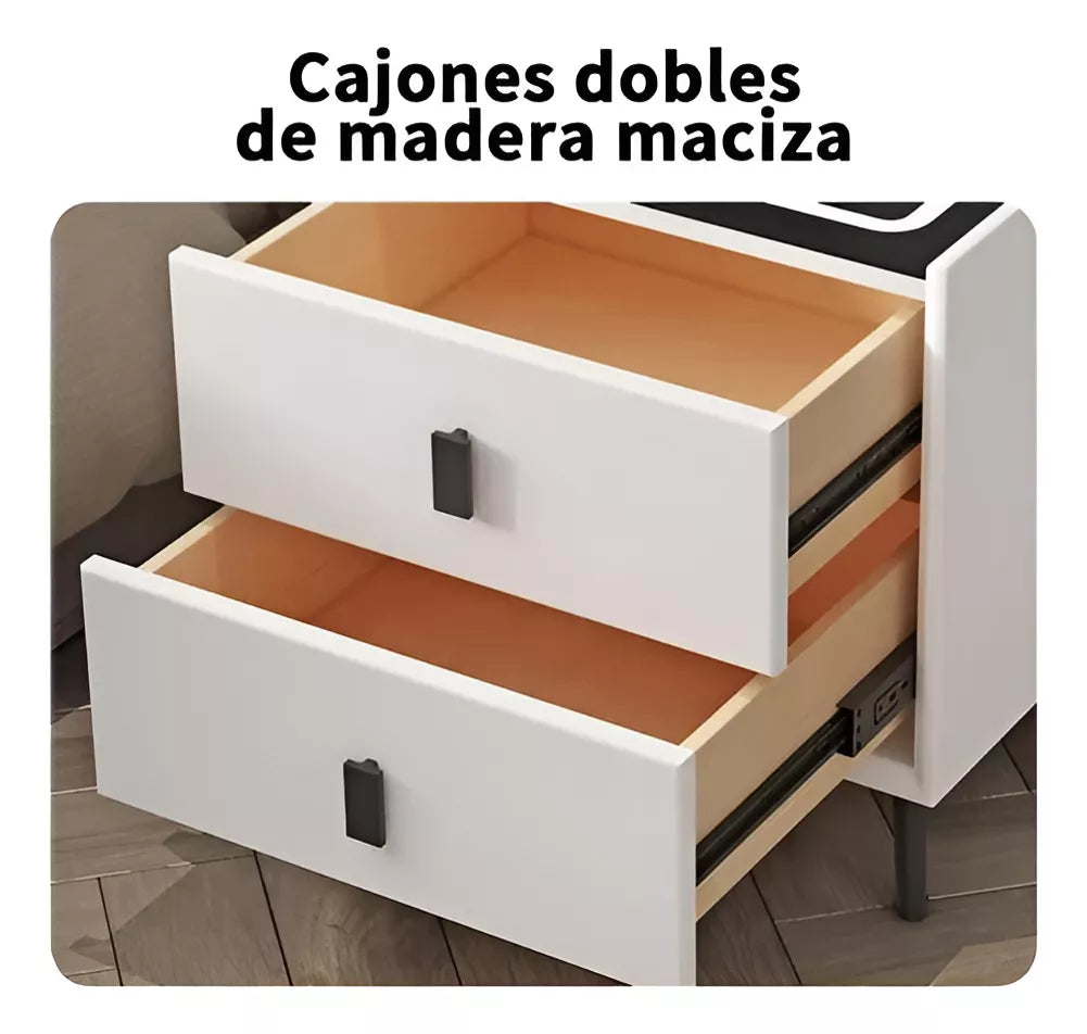 Mesa Moderna De Luz Noche Inteligente Led, Parlantes 50x40x60cm®