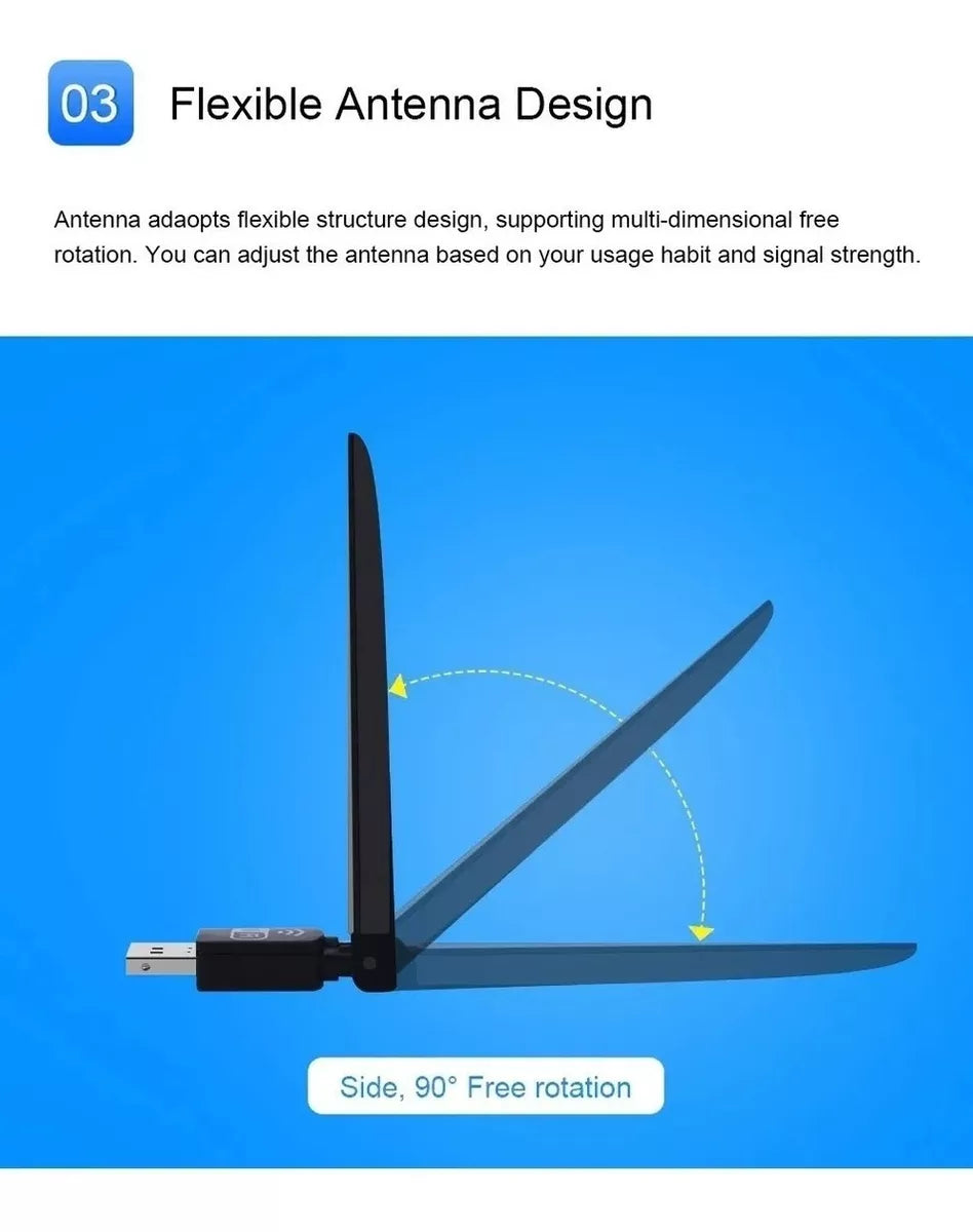 Adaptador Wifi Usb Pix-link Con Antena