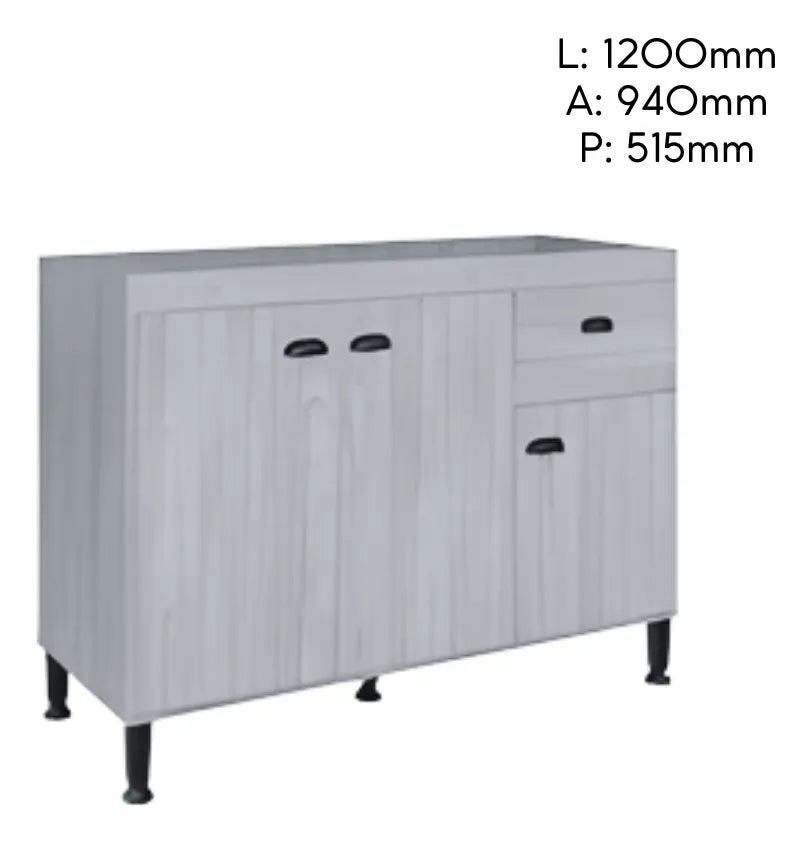 Bajo Mesada 3 Puertas y Cajón Diseño Moderno Funcional®