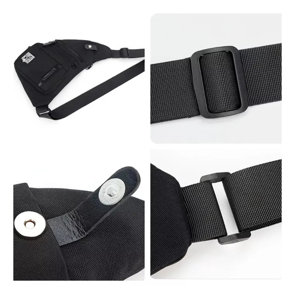 Bolso De Lona Con Porta Botella Y Correa Regulable®