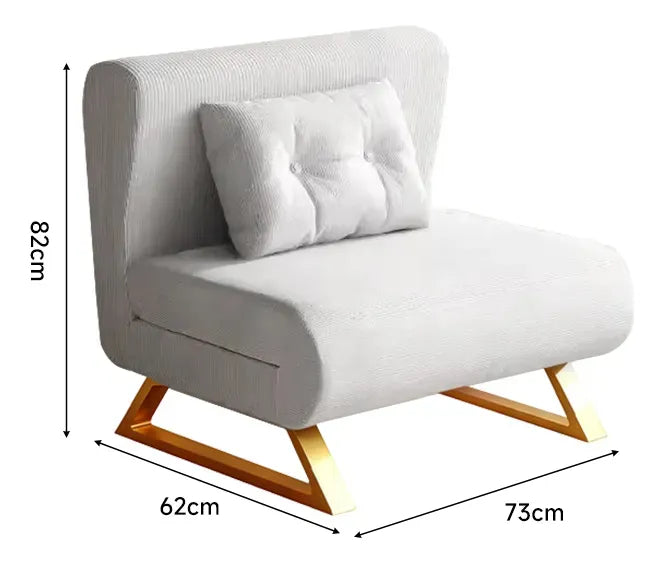 Sofá Cama 1 Cuerpo 73cm 3 En 1 Reclinable Movi Gris Moderno®