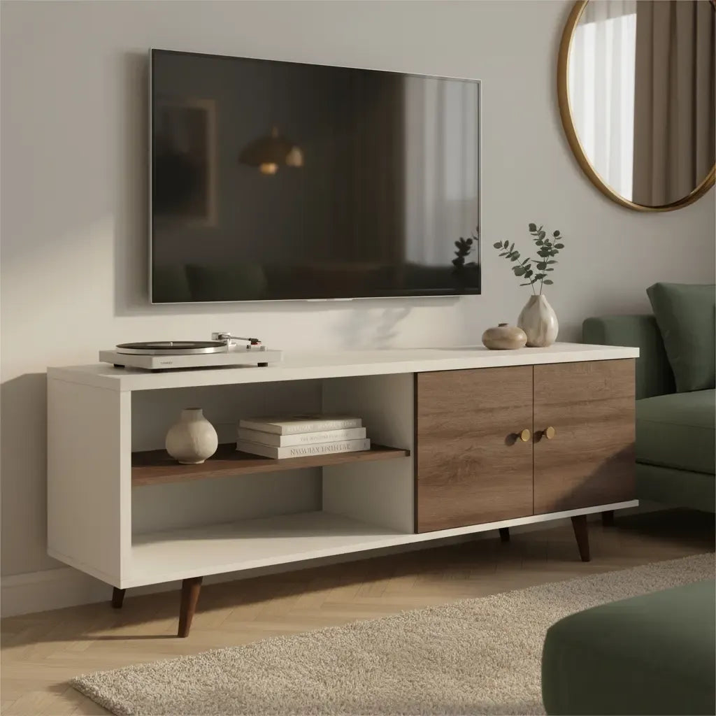 Rack para TV Living Estilo Retro Calidad Premium 2 Puertas®