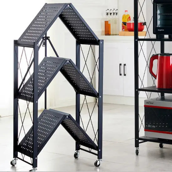 Estanteria Plegable 3estantes Con Ruedas Hasta 100kg Prof®
