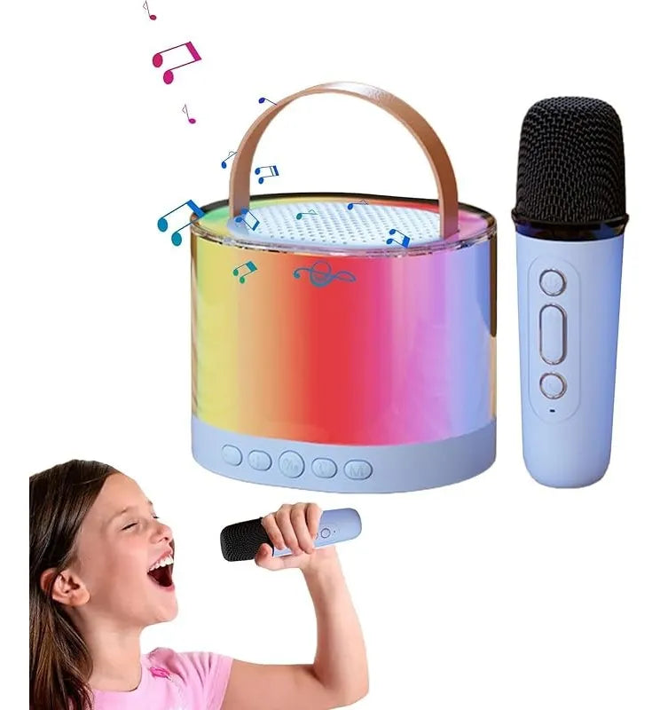 Mini Parlante Inalámbrico Luz Rgb Karaoke Con Micrófono Usb®