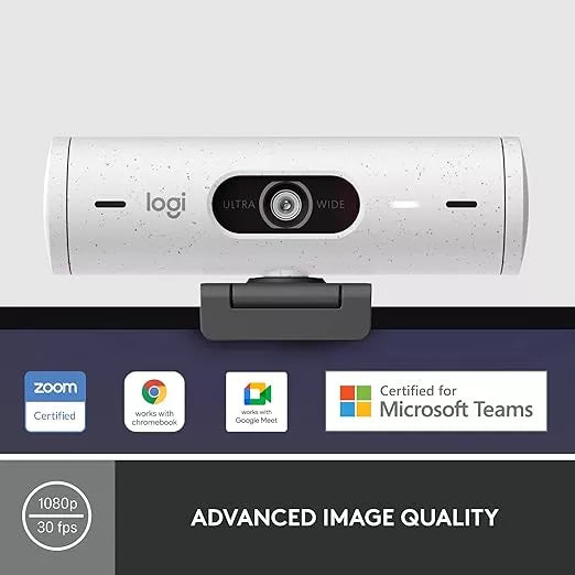 Camara Web Logitech Brio 500 Full Hd 1080p Color Blanco