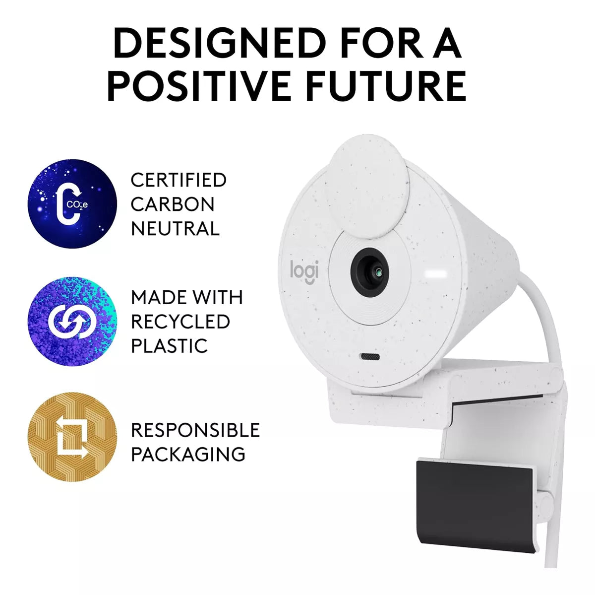 Webcam Logitech Brio 300 2mp 1920x1080px Usb-c Color Blanco
